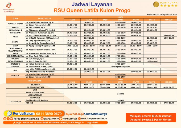 JADWAL LAYANAN
