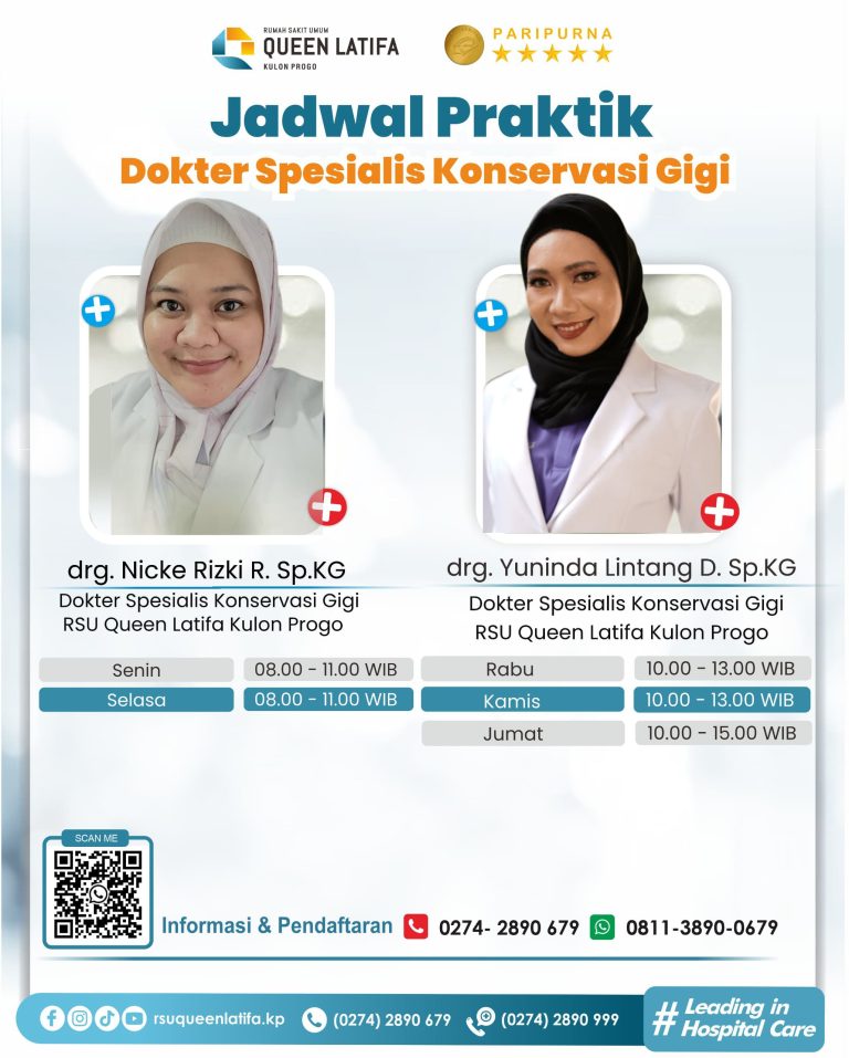 Jadwal Layanan Dokter Spesialis Konservasi Gigi