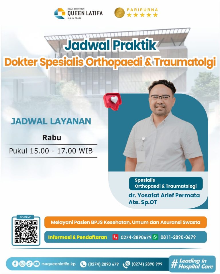 Jadwal Layanan Dokter Spesialis Orthopaedi & Traumatologi