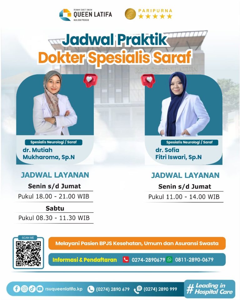 Jadwal  Layanan Poliklinik Dokter Spesialis Saraf