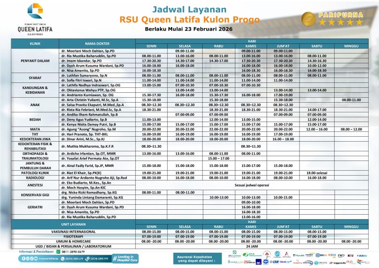 Jadwal Layanan