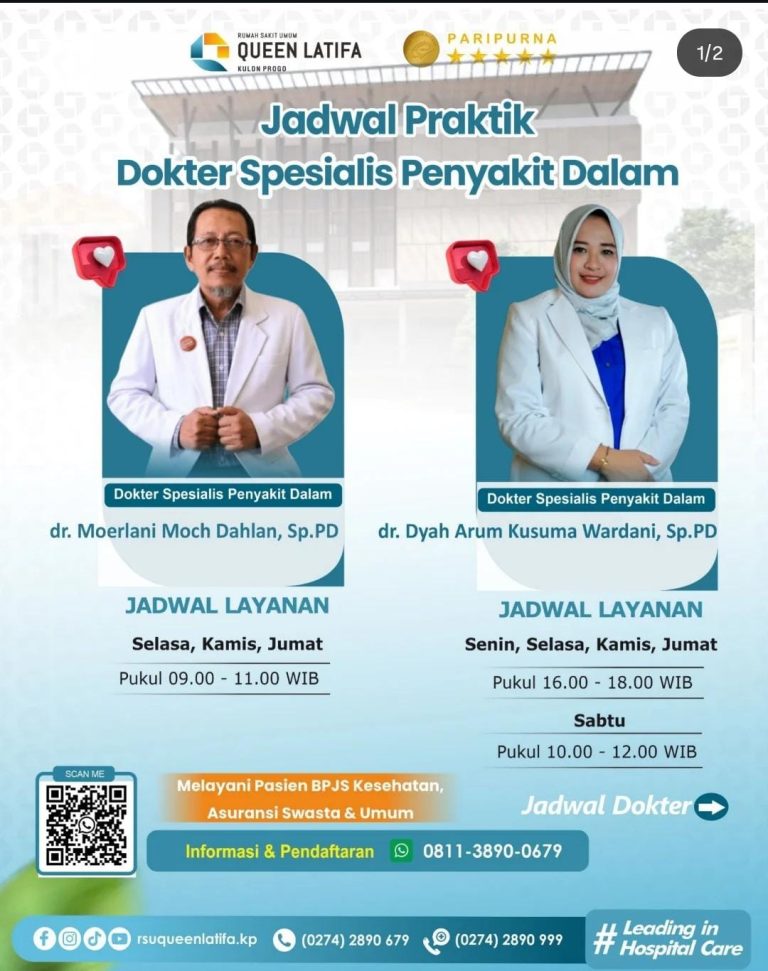 Jadwal Layanan Dokter Spesialis Penyakit Dalam