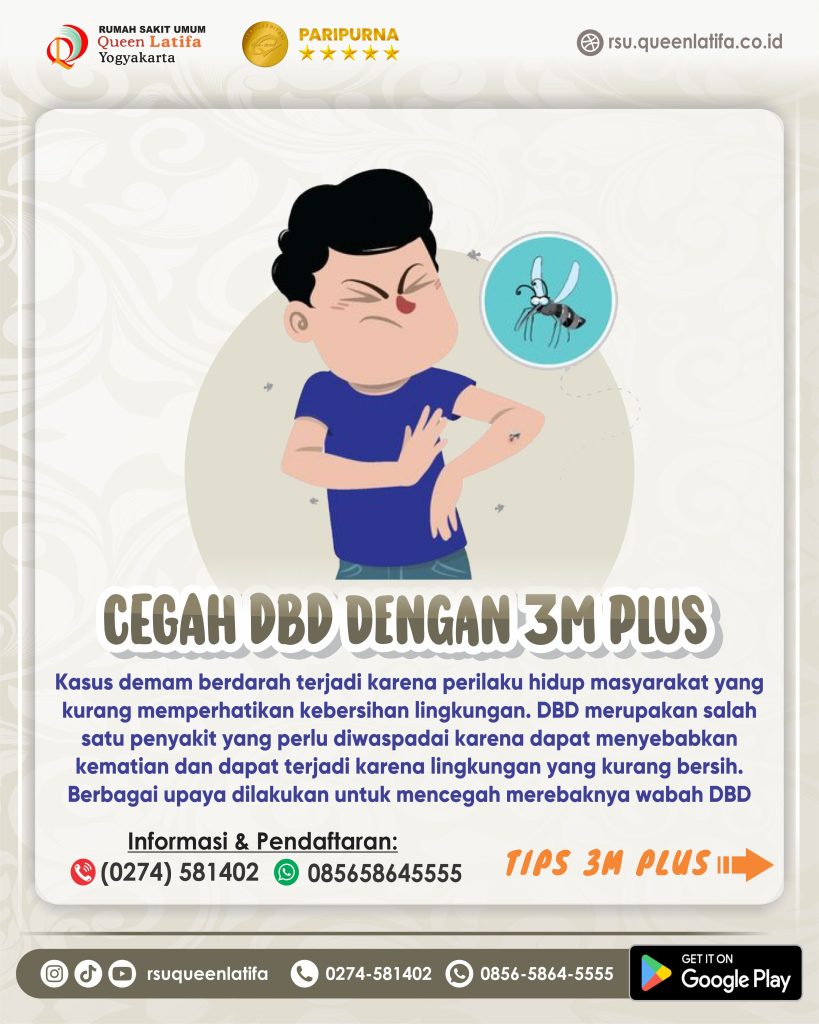 TIPS CEGAH DBD DENGAN 3M PLUS - RSU Queen Latifa Yogyakarta
